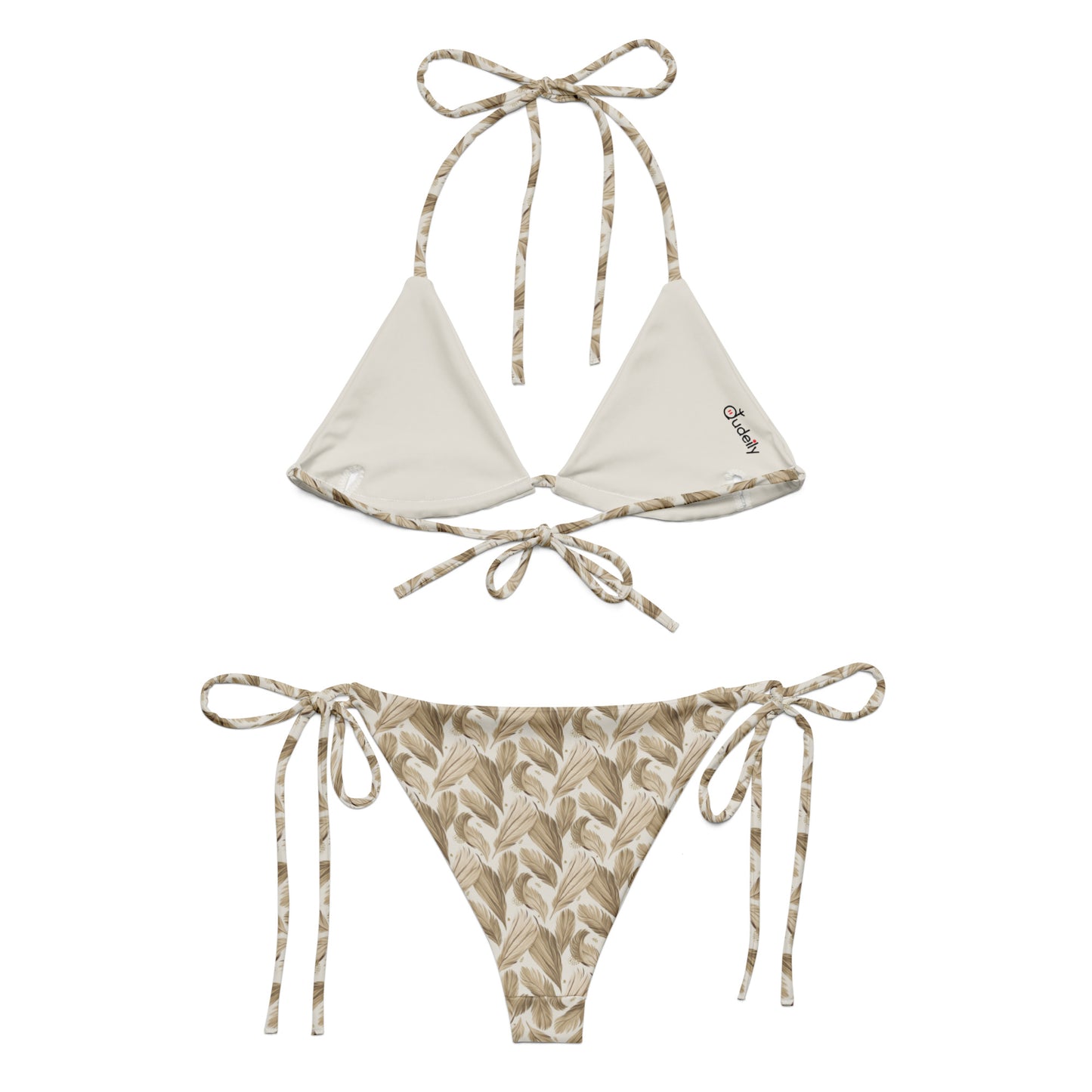 All-Over Print Recycled String Bikini – Eco-Friendly Swimwear - Dudeily