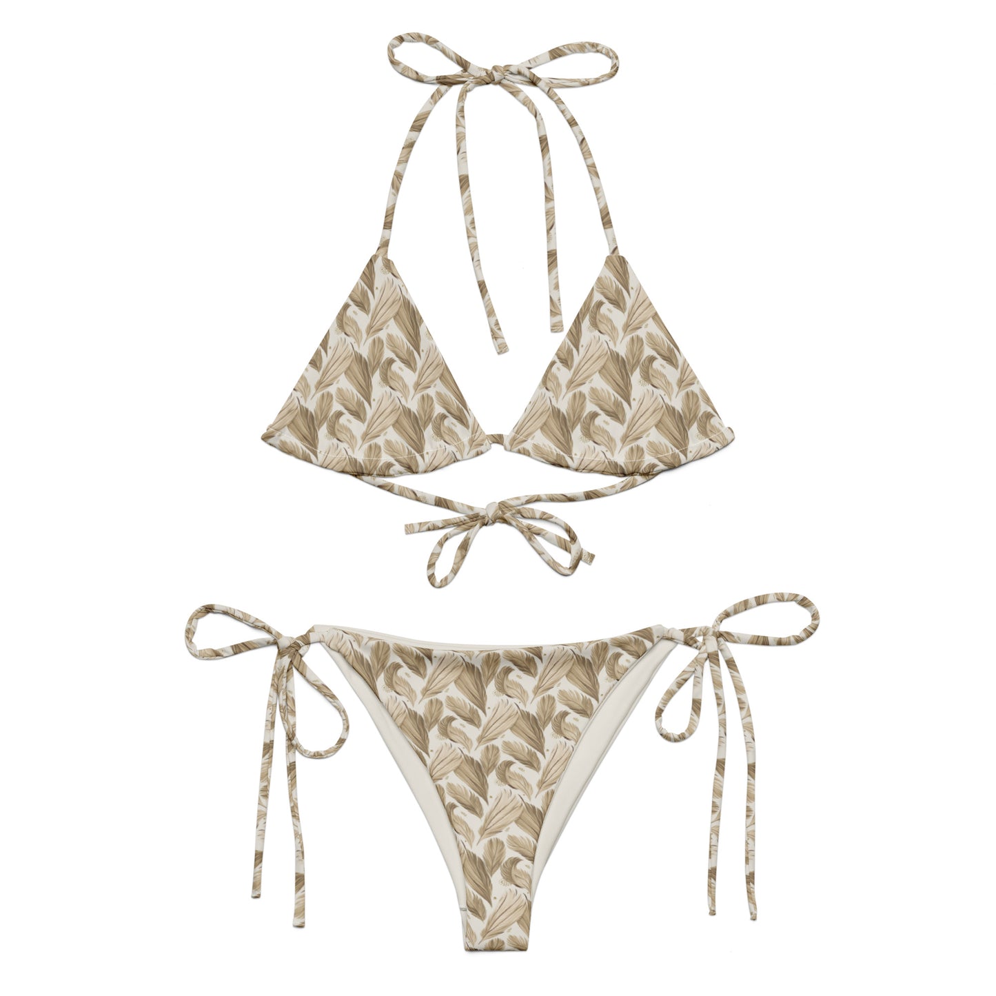 All-Over Print Recycled String Bikini – Eco-Friendly Swimwear - Dudeily