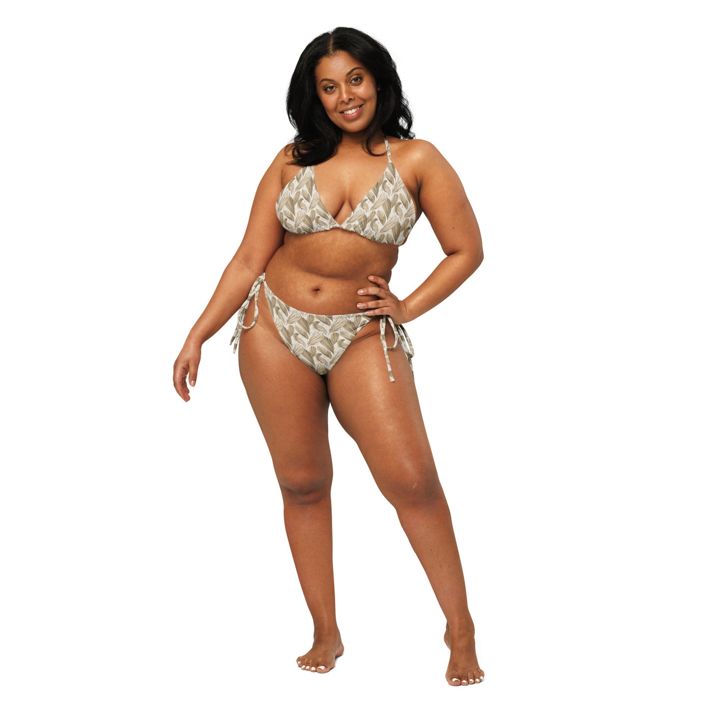 All-Over Print Recycled String Bikini – Eco-Friendly Swimwear - Dudeily