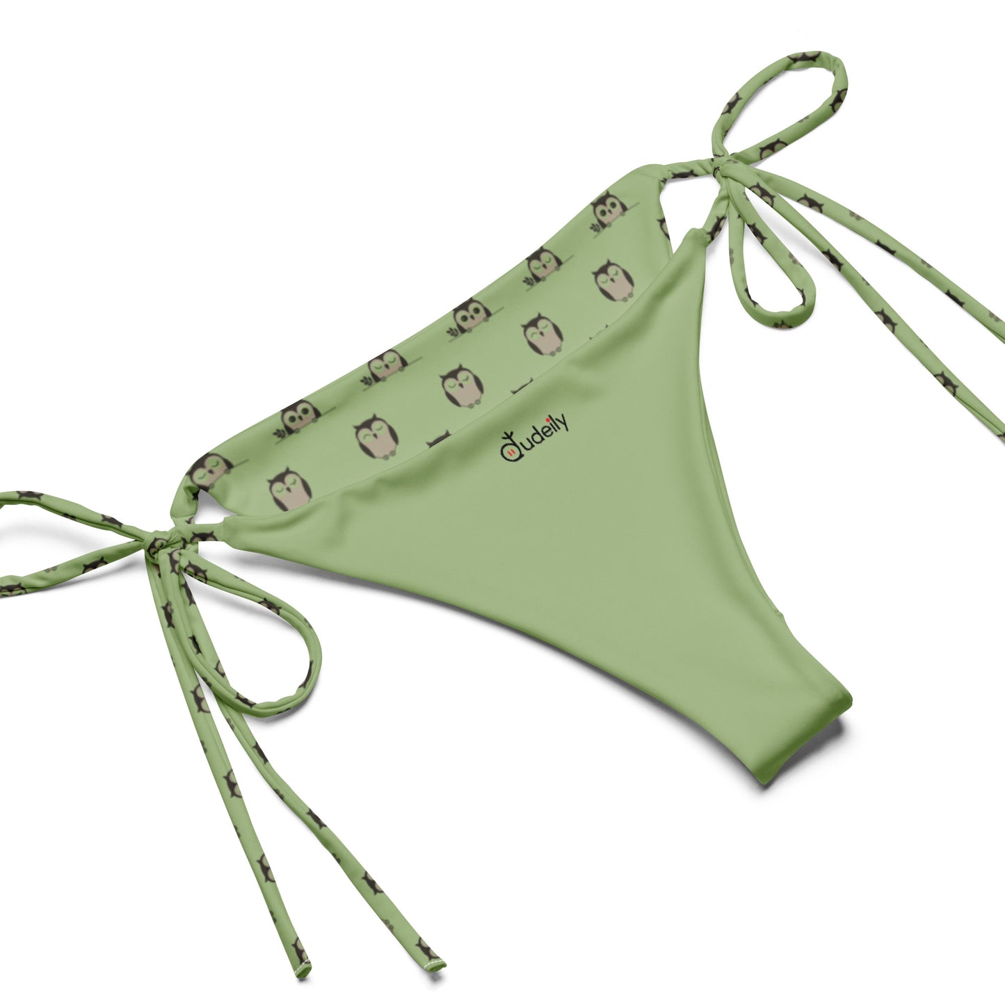 Owl-Themed All-Over Print Recycled String Bikini – Sustainable Fashion - Dudeily