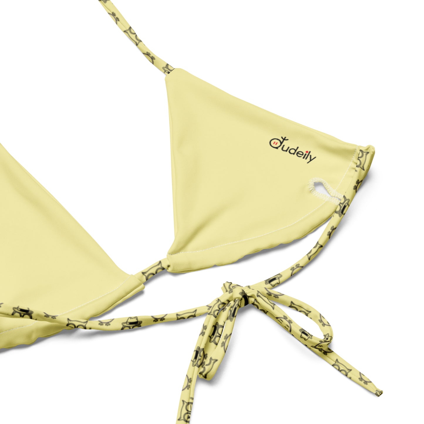 Owl-Themed All-Over Print Recycled String Bikini – Eco-Friendly Fashion - Dudeily