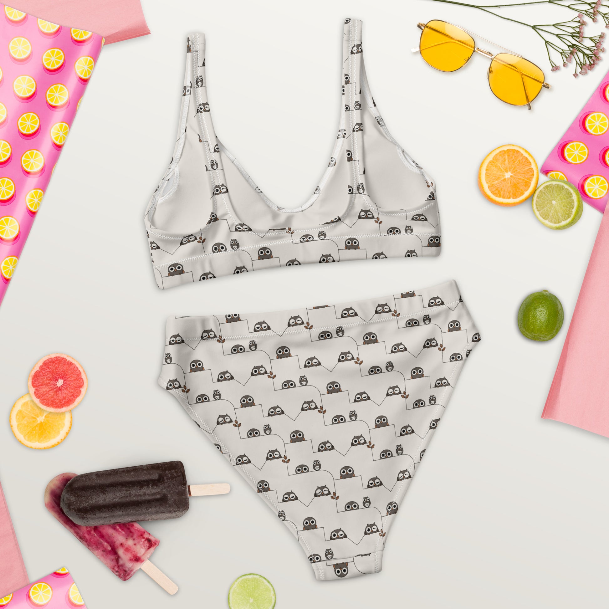 Recycled High-Waisted Bikini – Eco-Friendly Swimwear for Nature Lovers - Dudeily