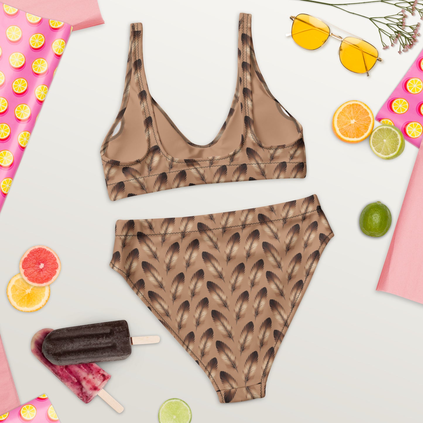 Recycled High-Waisted Bikini - Eco-Friendly Swimwear - Dudeily