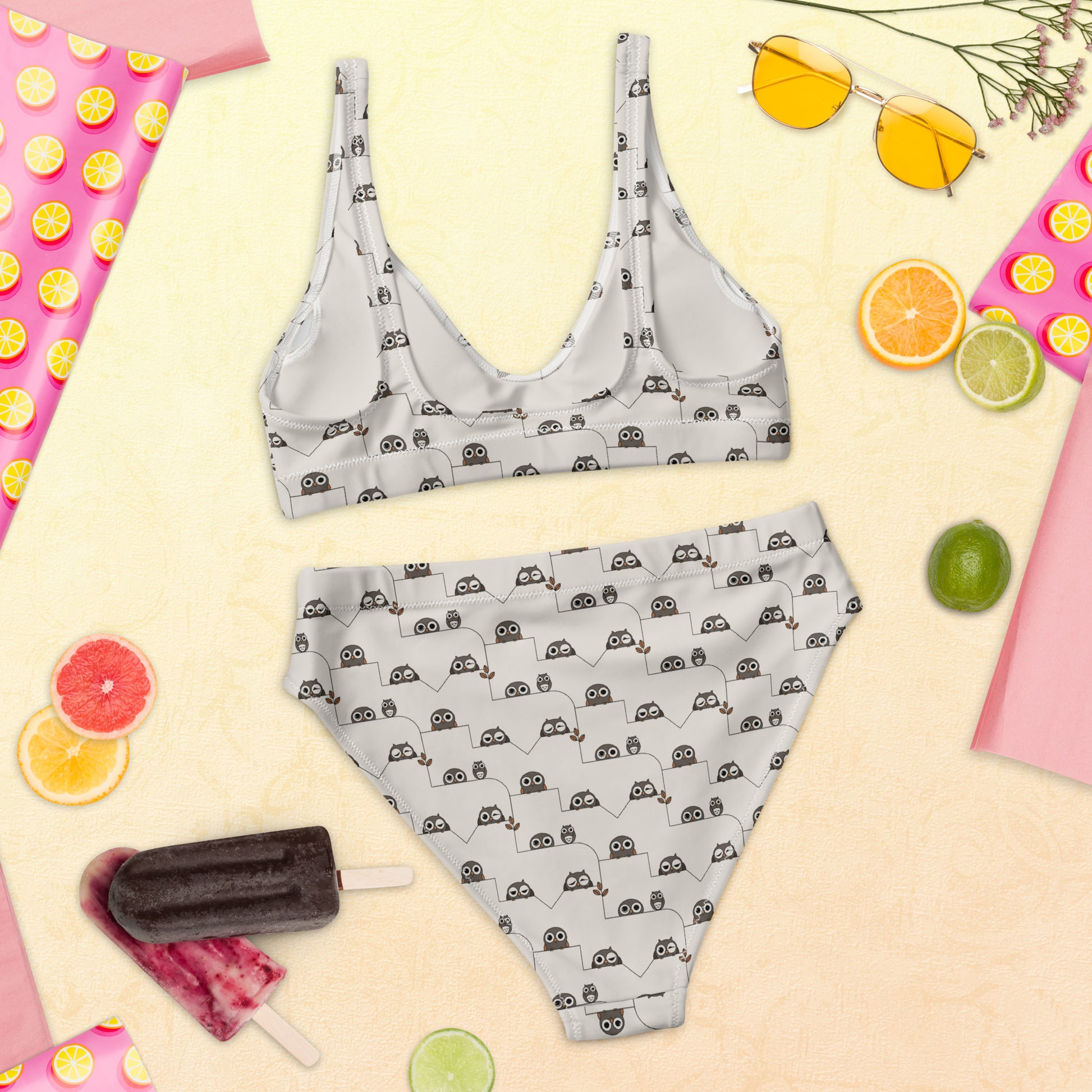 Recycled High-Waisted Bikini – Eco-Friendly Swimwear for Nature Lovers - Dudeily