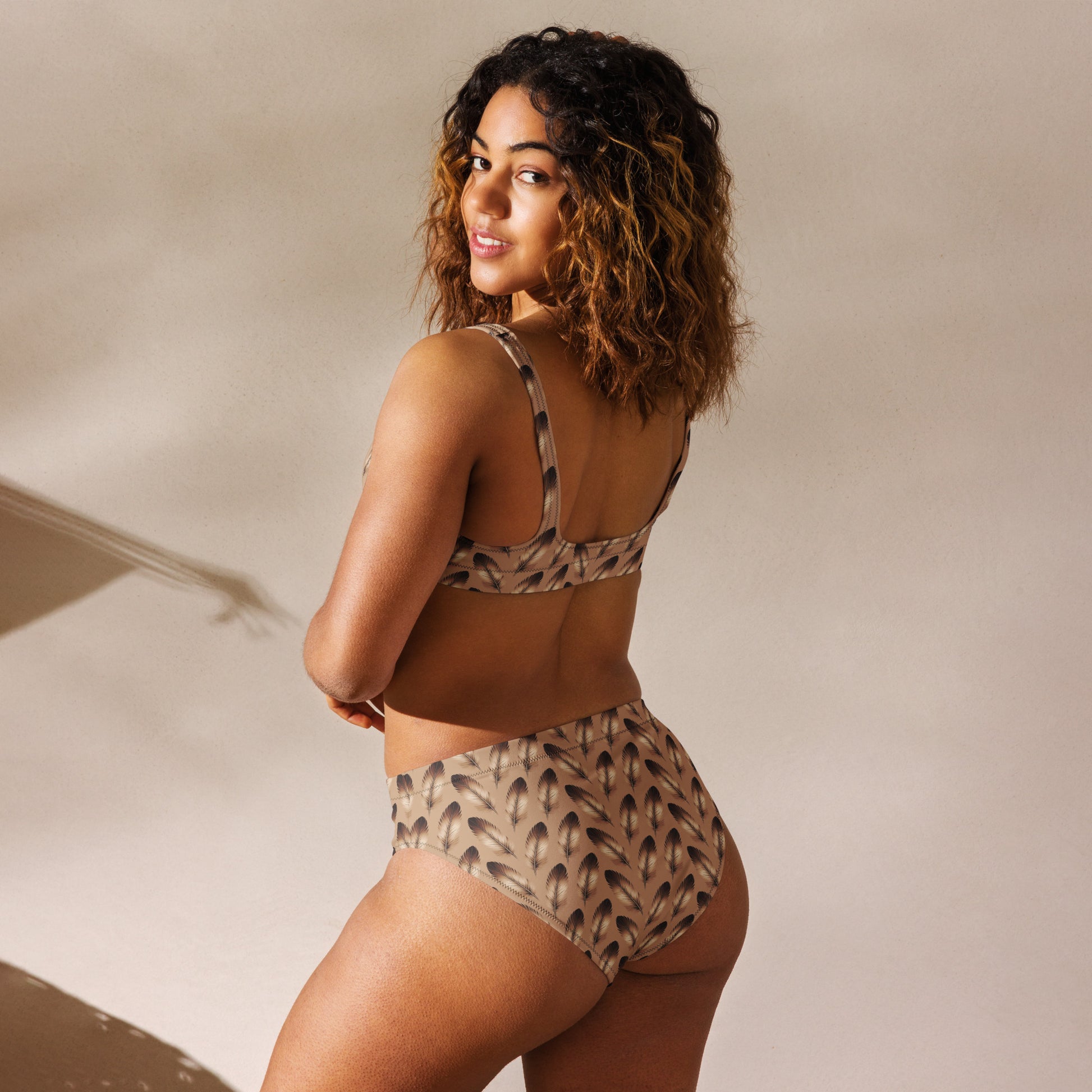Recycled High-Waisted Bikini - Eco-Friendly Swimwear - Dudeily