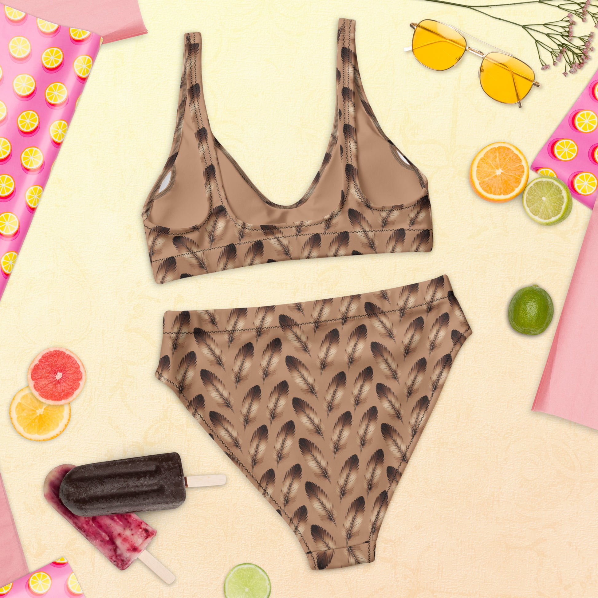 Recycled High-Waisted Bikini - Eco-Friendly Swimwear - Dudeily