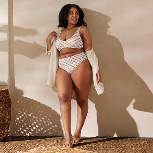 Recycled High-Waisted -Owl Themed Eco-Friendly Bikini - Dudeily