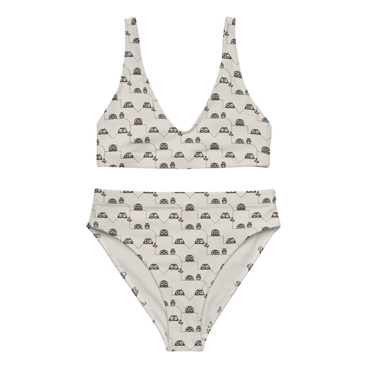 Recycled High-Waisted Bikini – Eco-Friendly Swimwear for Nature Lovers - Dudeily