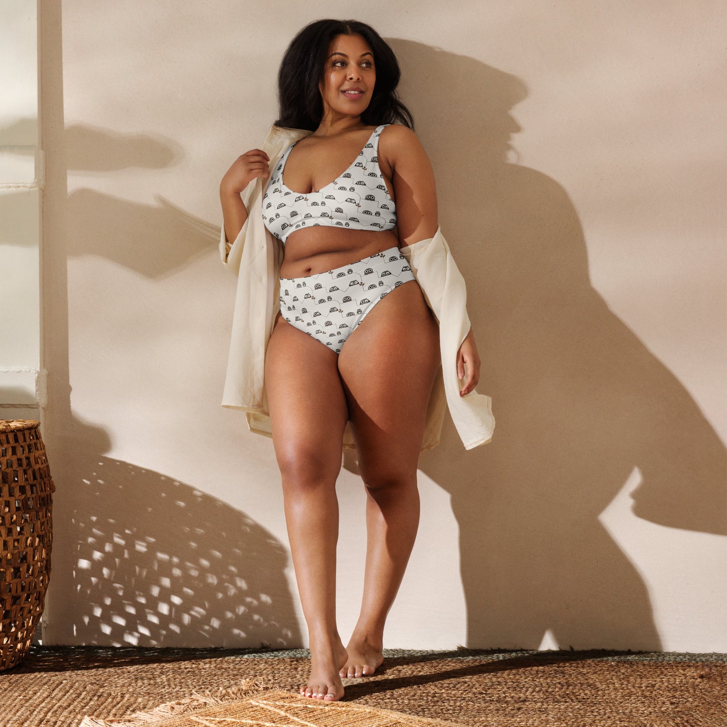 Recycled High-Waisted Bikini – Eco-Friendly Swimwear for Nature Lovers - Dudeily