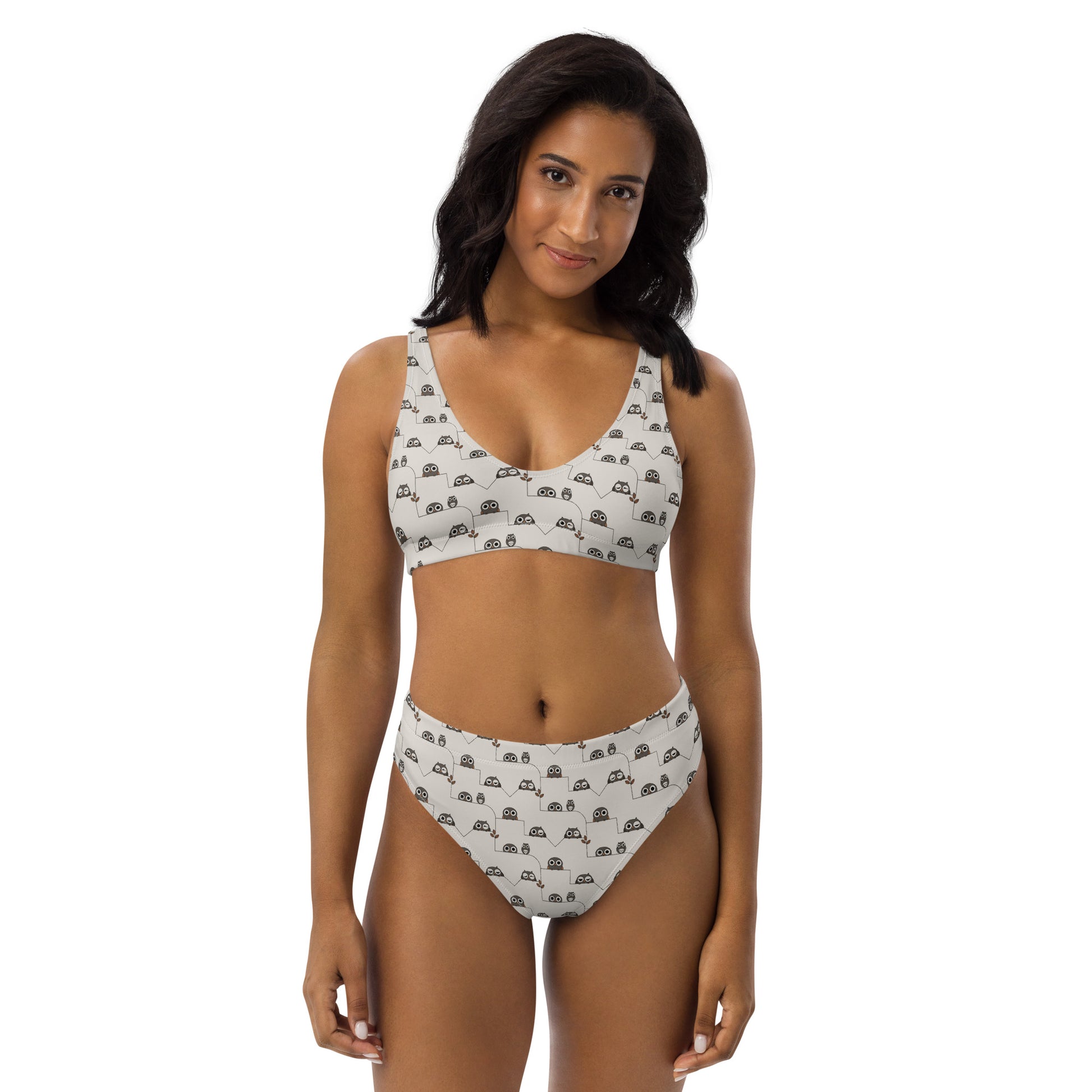 Recycled High-Waisted Bikini – Eco-Friendly Swimwear for Nature Lovers - Dudeily