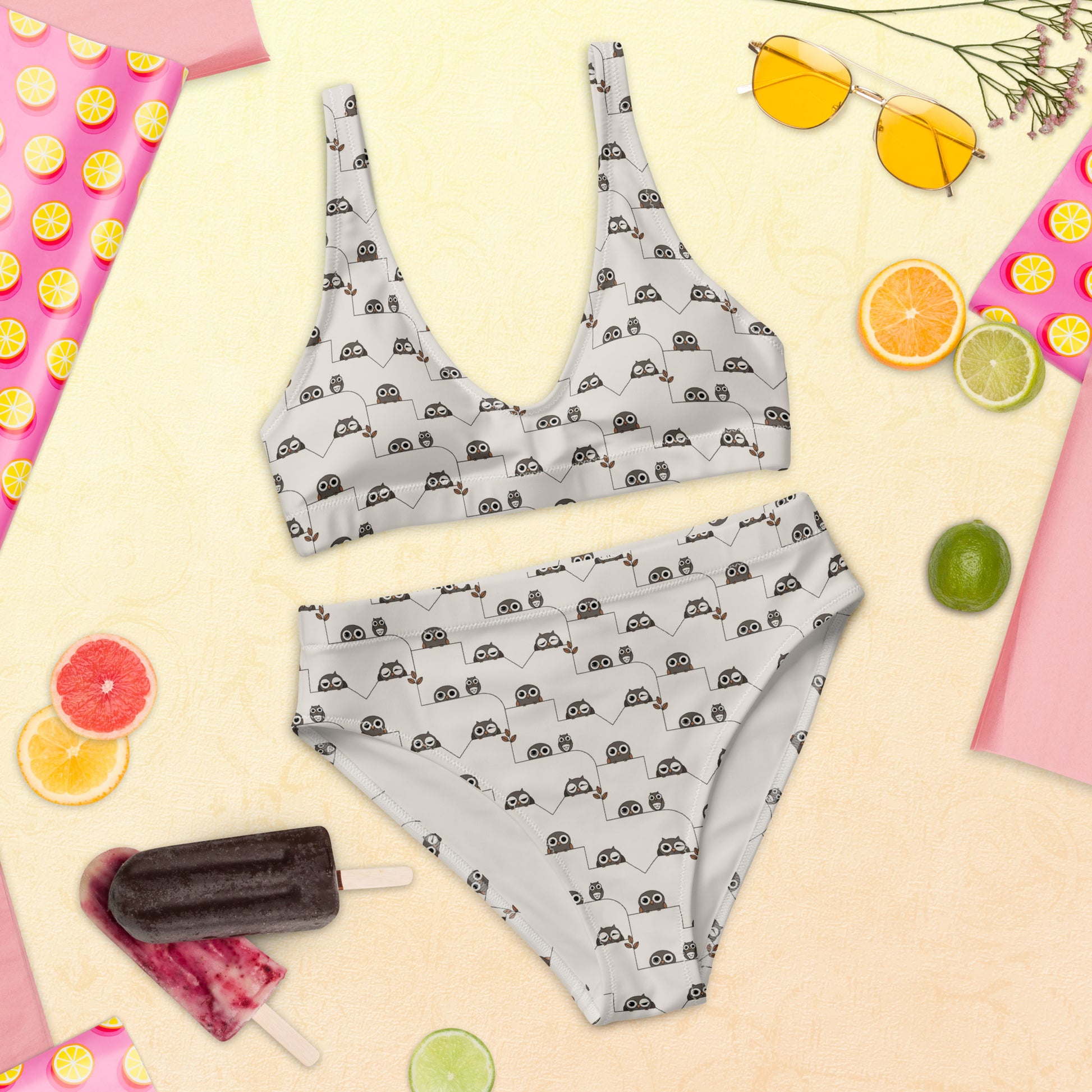 Recycled High-Waisted Bikini – Eco-Friendly Swimwear for Nature Lovers - Dudeily