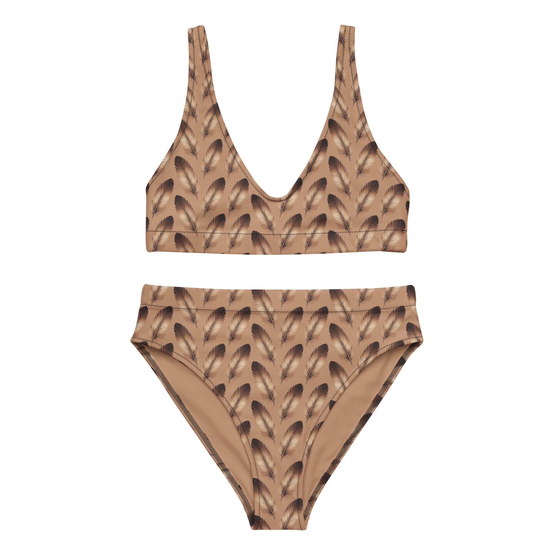 Recycled High-Waisted Bikini - Eco-Friendly Swimwear - Dudeily