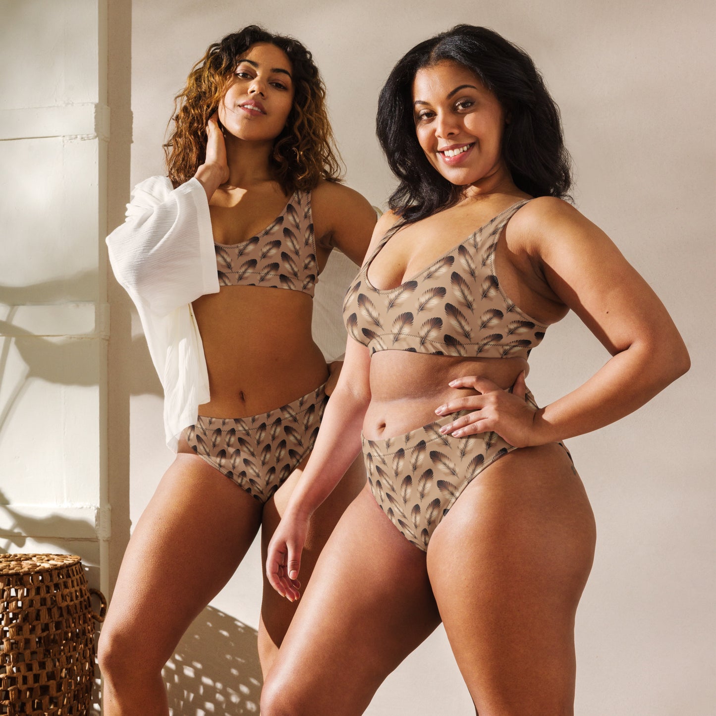 Recycled High-Waisted Bikini - Eco-Friendly Swimwear - Dudeily