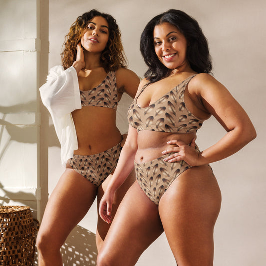 Recycled High-Waisted Bikini - Eco-Friendly Swimwear - Dudeily
