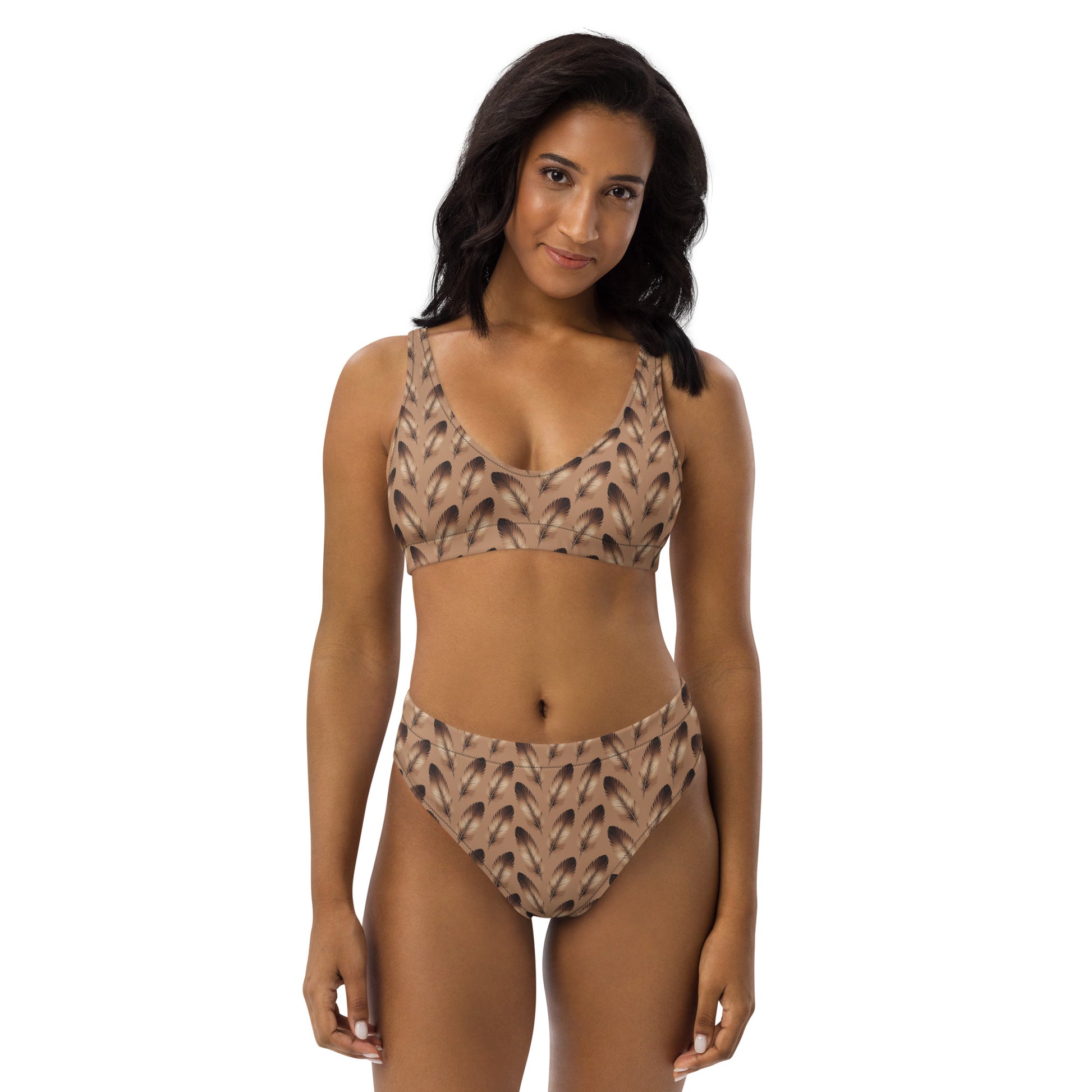 Recycled High-Waisted Bikini - Eco-Friendly Swimwear - Dudeily