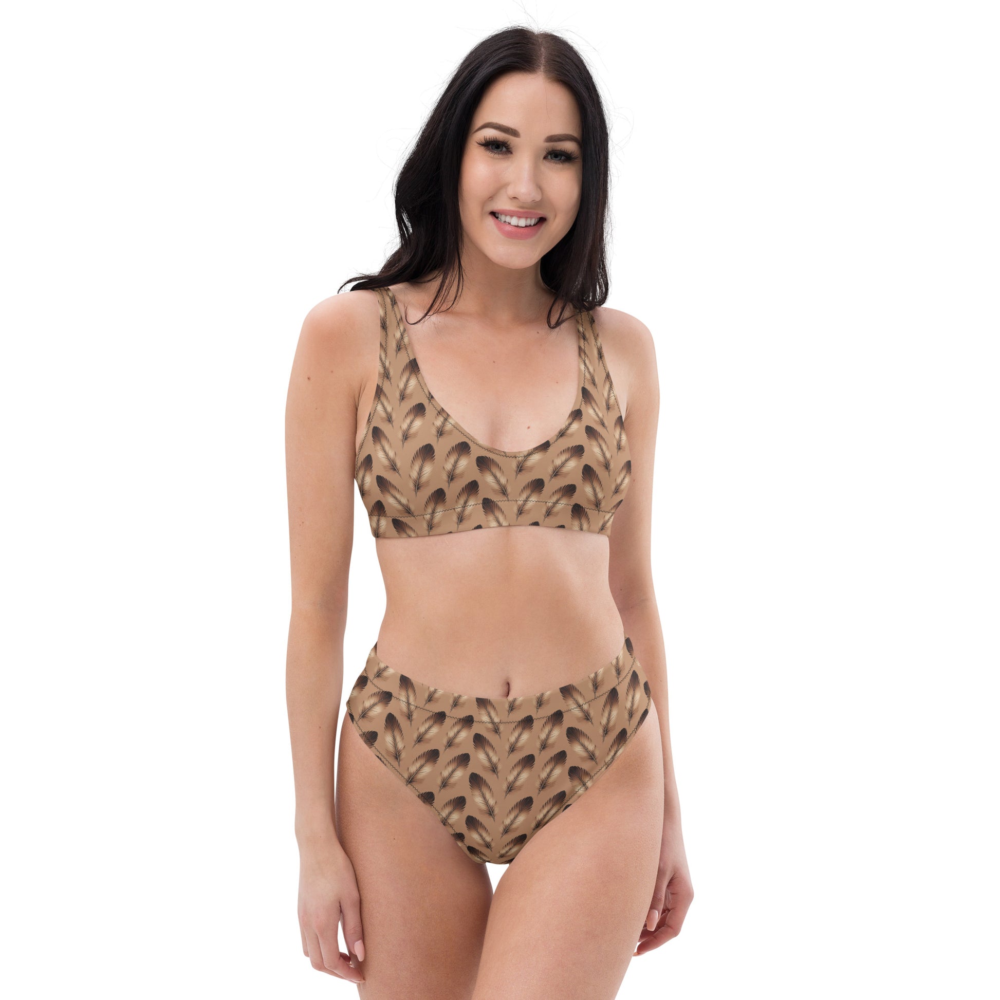 Recycled High-Waisted Bikini - Eco-Friendly Swimwear - Dudeily