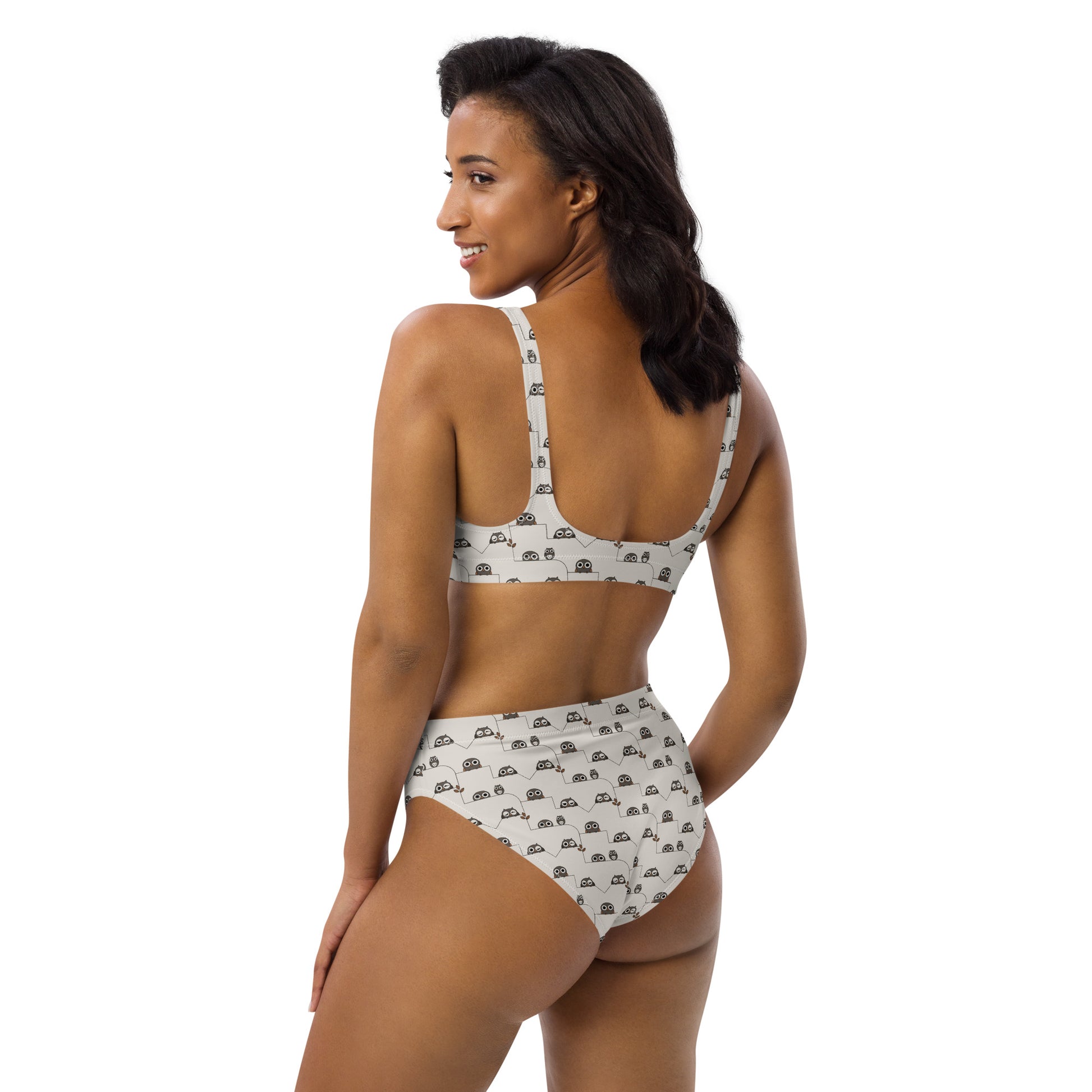 Recycled High-Waisted Bikini – Eco-Friendly Swimwear for Nature Lovers - Dudeily