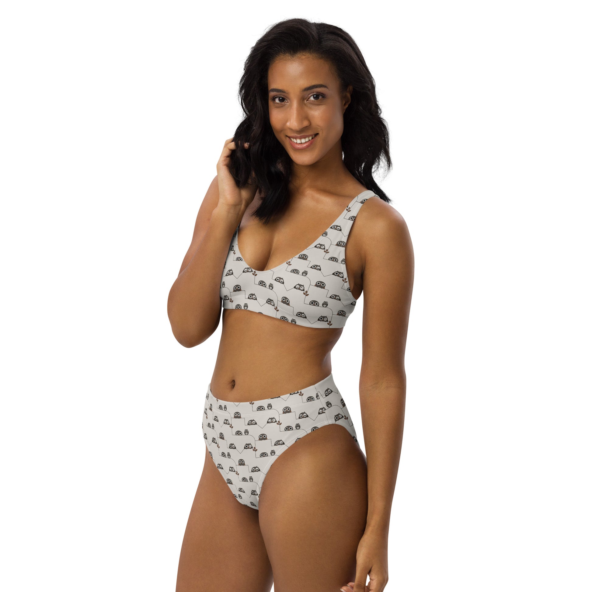 Recycled High-Waisted Bikini – Eco-Friendly Swimwear for Nature Lovers - Dudeily