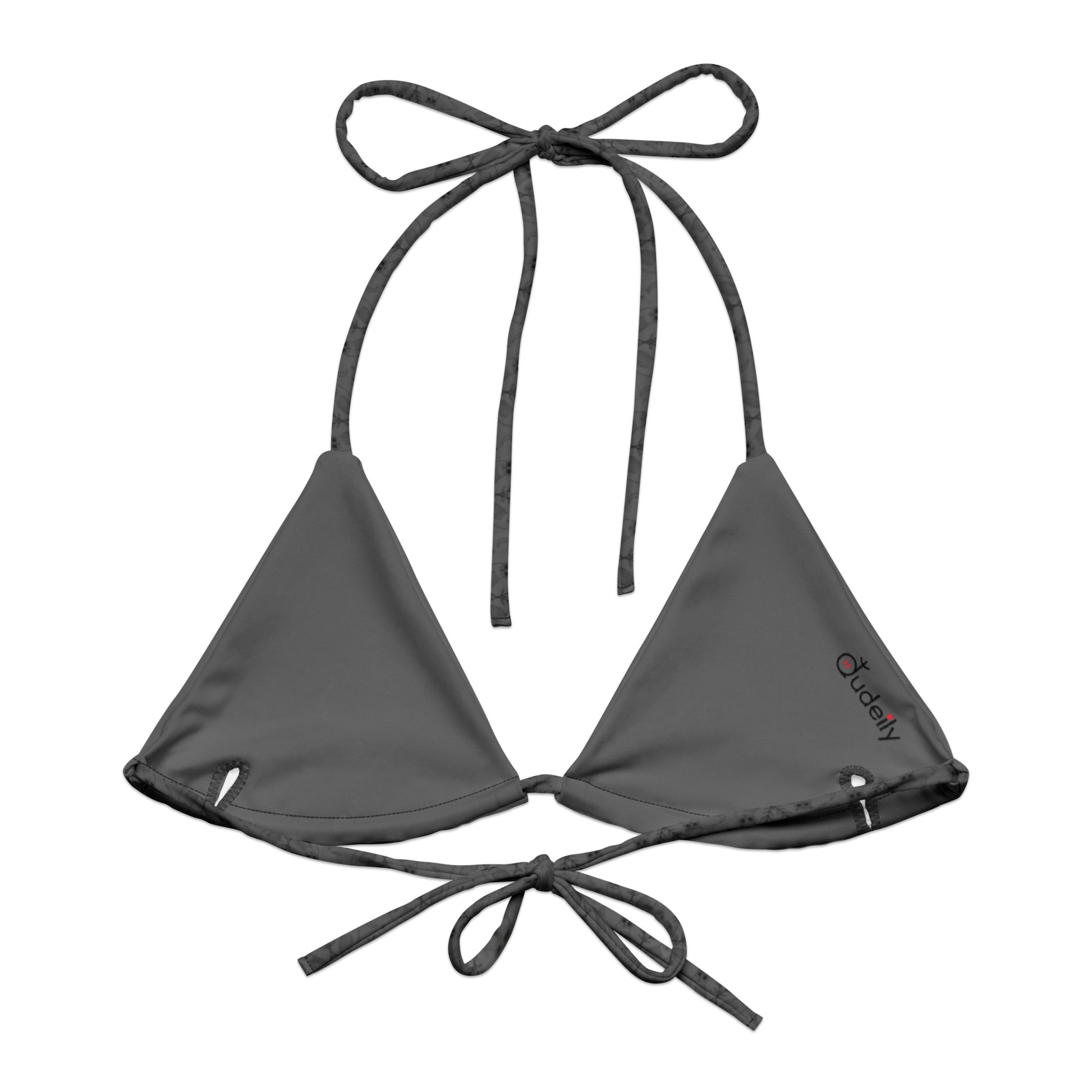 All-over Print Recycled String Bikini Top - Eco-Friendly Swimwear - Dudeily