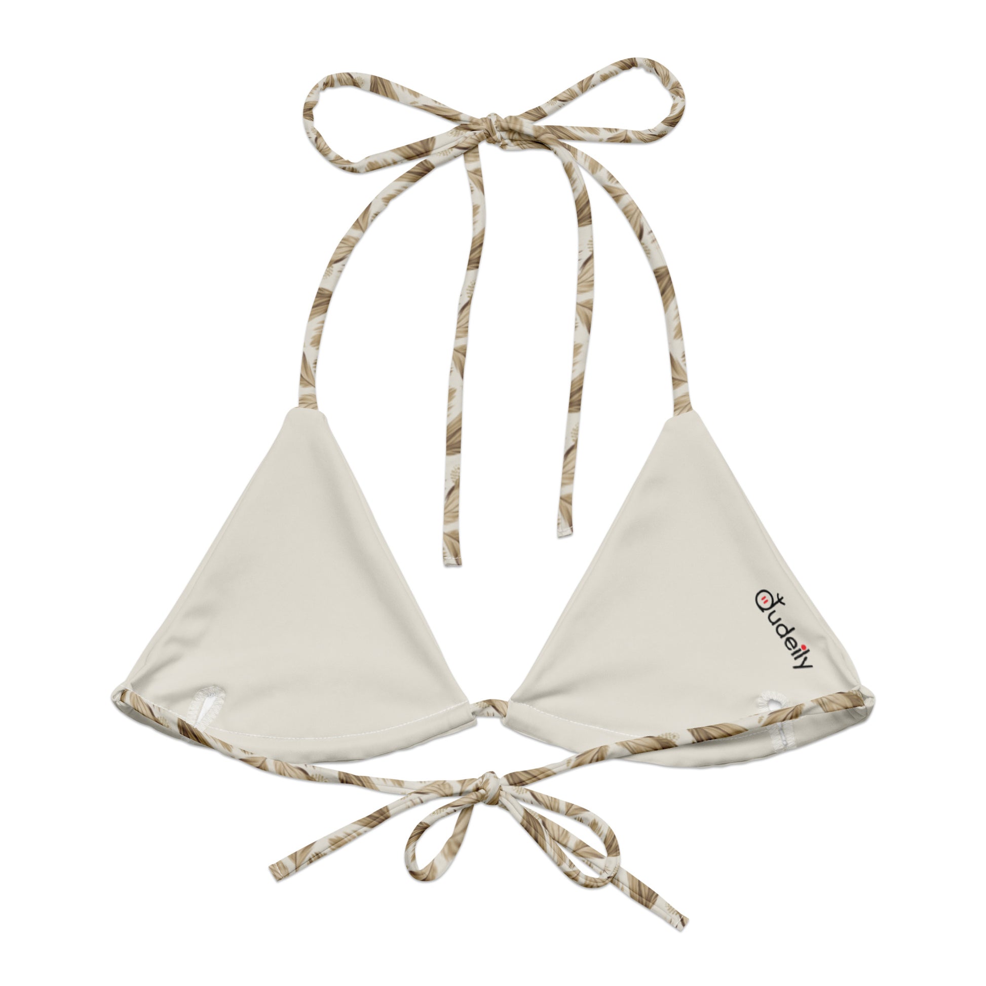 All-Over Print Recycled String Bikini Top: for Eco-Friendly Fashion - Dudeily