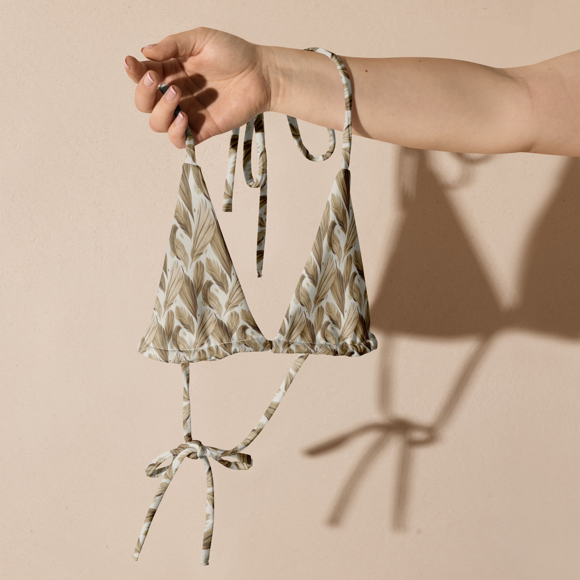 All-Over Print Recycled String Bikini Top: for Eco-Friendly Fashion - Dudeily