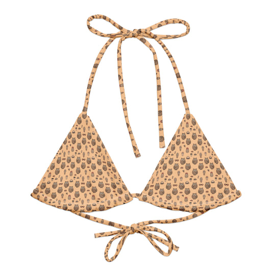 All-Over Print Recycled String Bikini Top – Eco-Friendly Swimwear - Dudeily