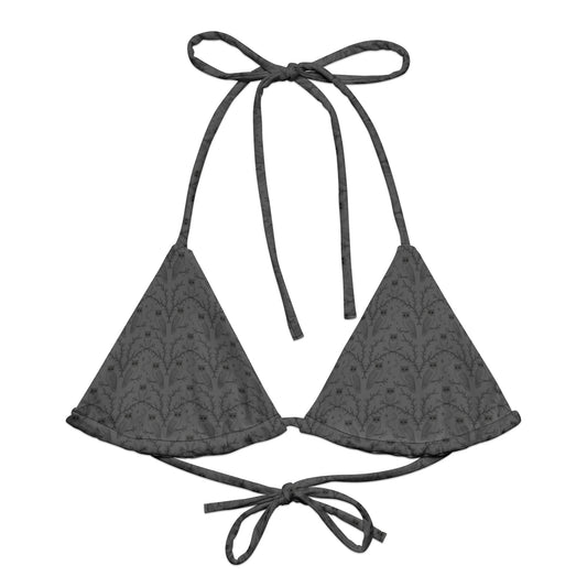 All-over Print Recycled String Bikini Top - Eco-Friendly Swimwear - Dudeily