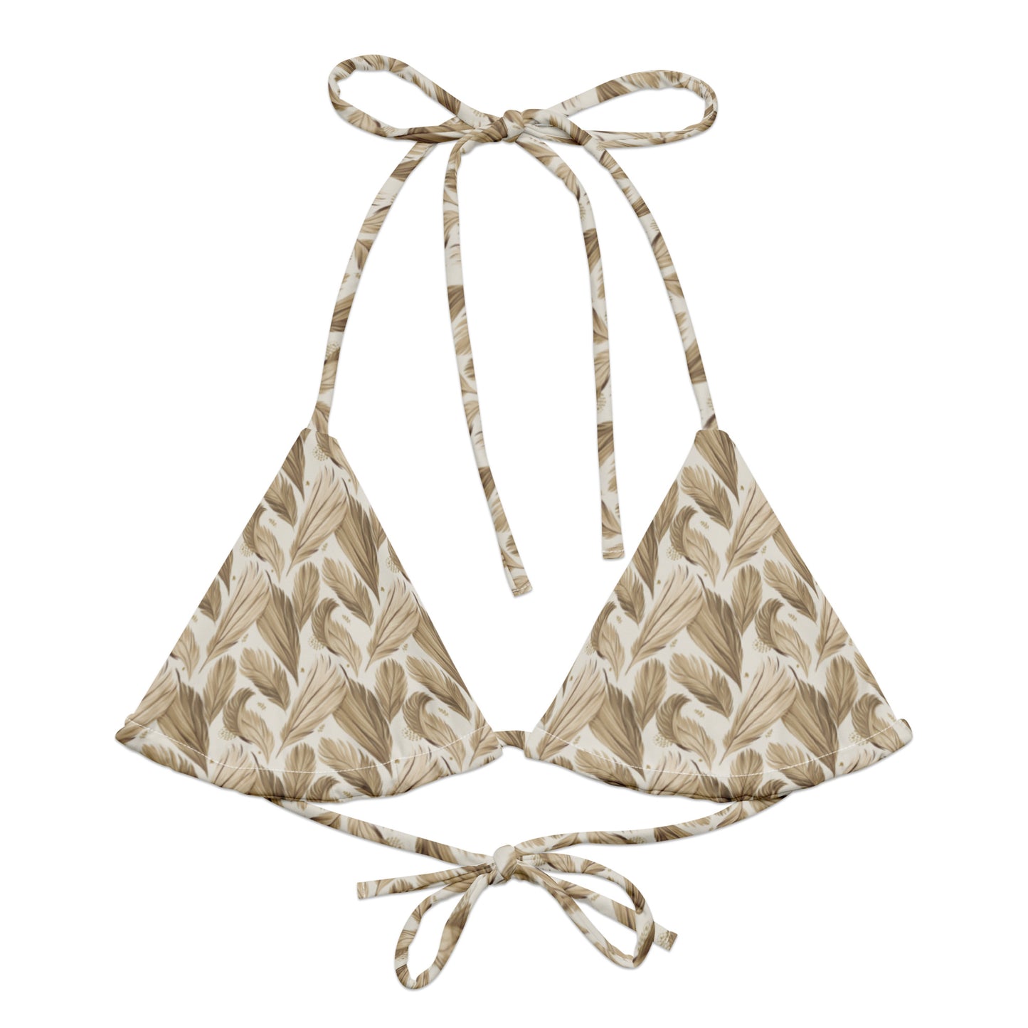All-Over Print Recycled String Bikini Top: for Eco-Friendly Fashion - Dudeily