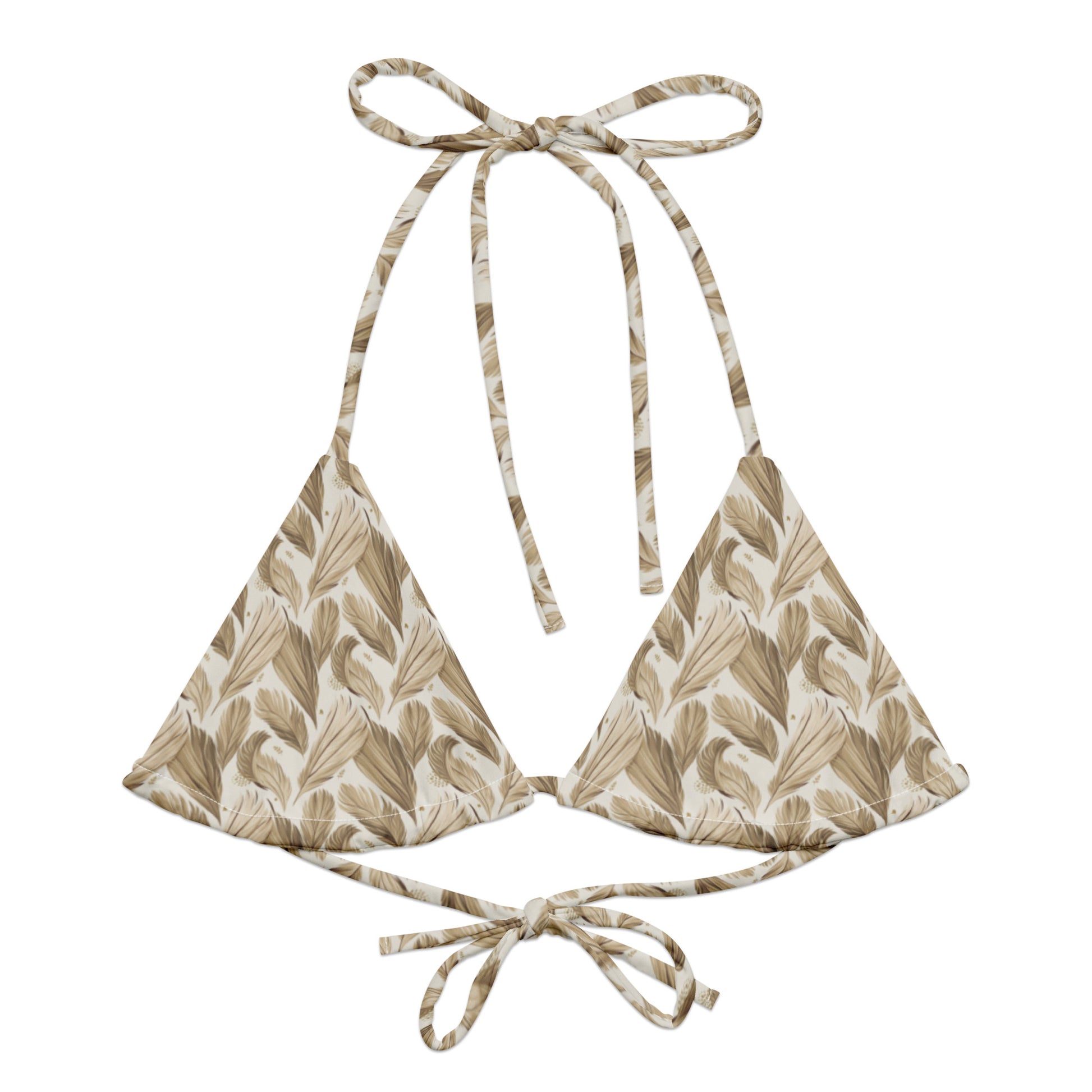 All-Over Print Recycled String Bikini Top: for Eco-Friendly Fashion - Dudeily