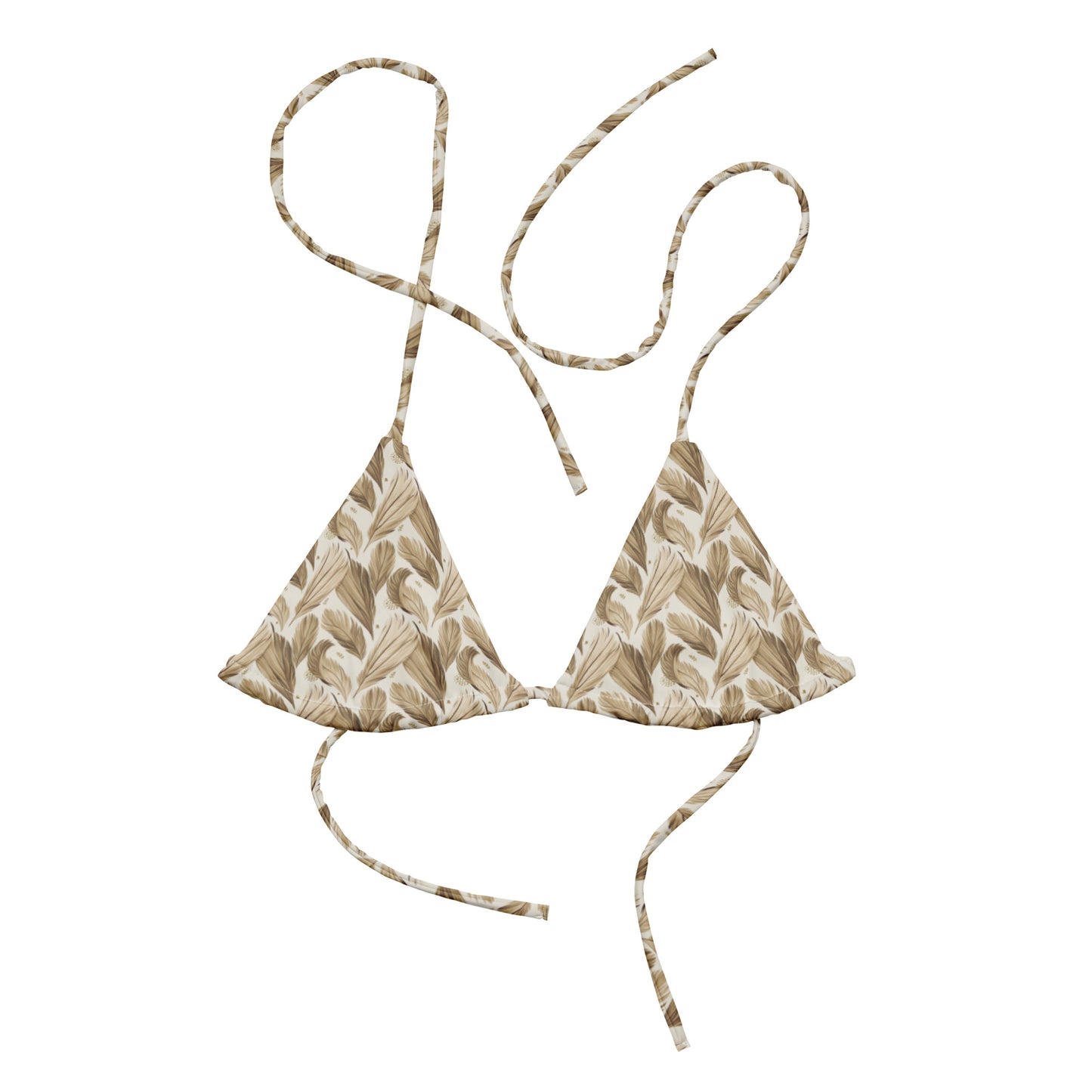 All-Over Print Recycled String Bikini Top: for Eco-Friendly Fashion - Dudeily