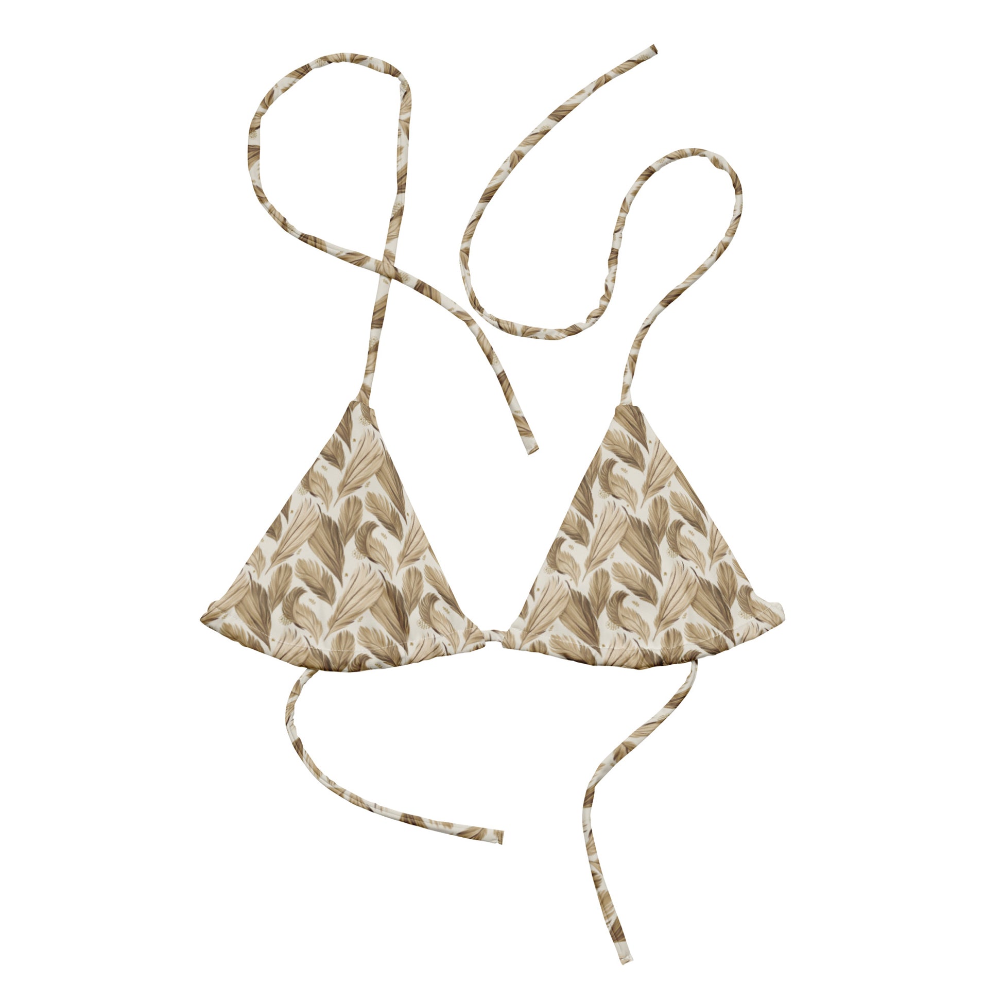 All-Over Print Recycled String Bikini Top: for Eco-Friendly Fashion - Dudeily