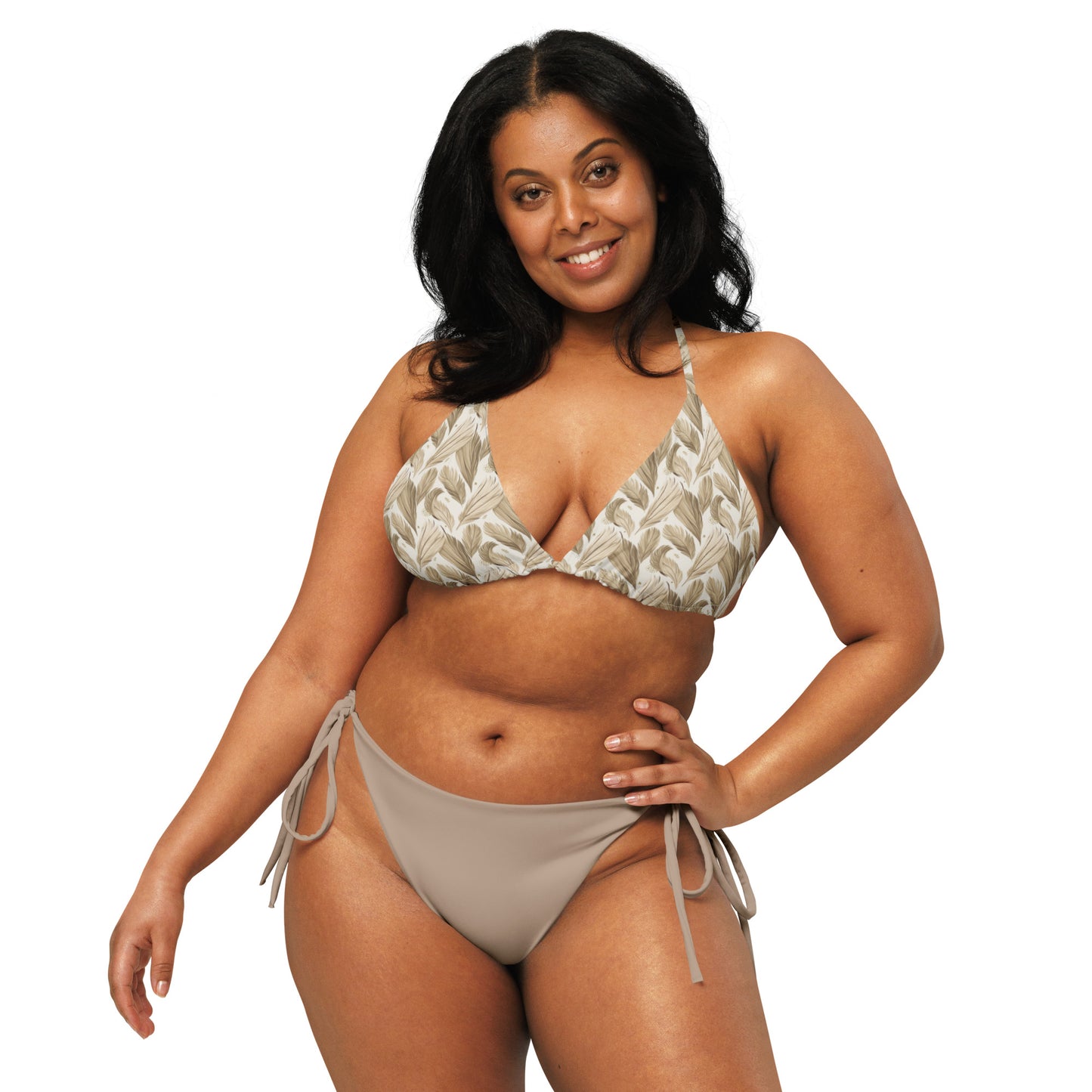 All-Over Print Recycled String Bikini Top: for Eco-Friendly Fashion - Dudeily