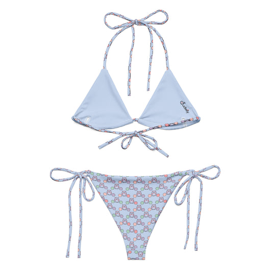 Owl Print All-Over Recycled String Bikini – Sustainable & Chic - Dudeily