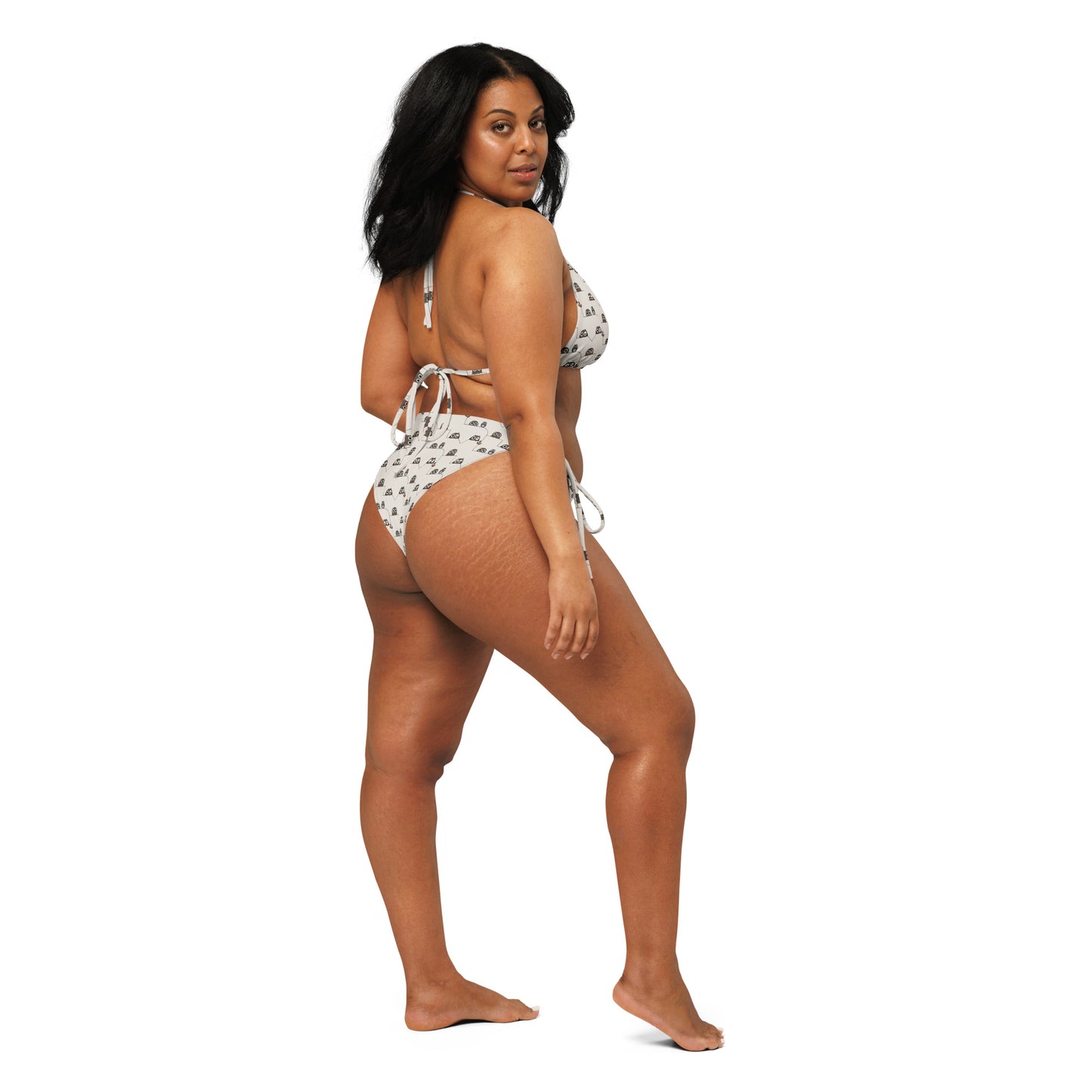 All-over print recycled string bikini - Dudeily