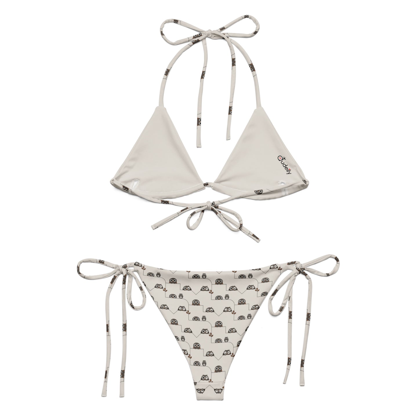 All-over print recycled string bikini - Dudeily