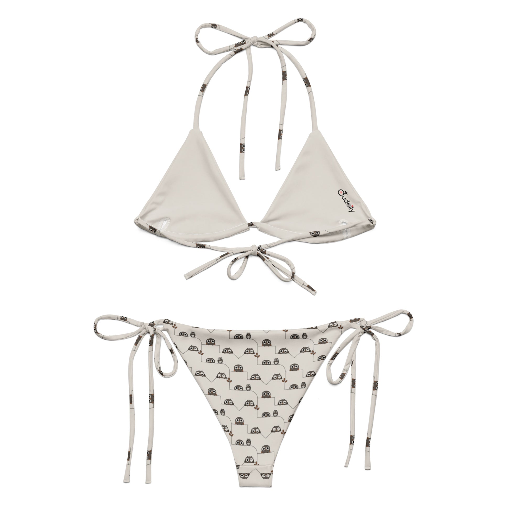 All-over print recycled string bikini - Dudeily