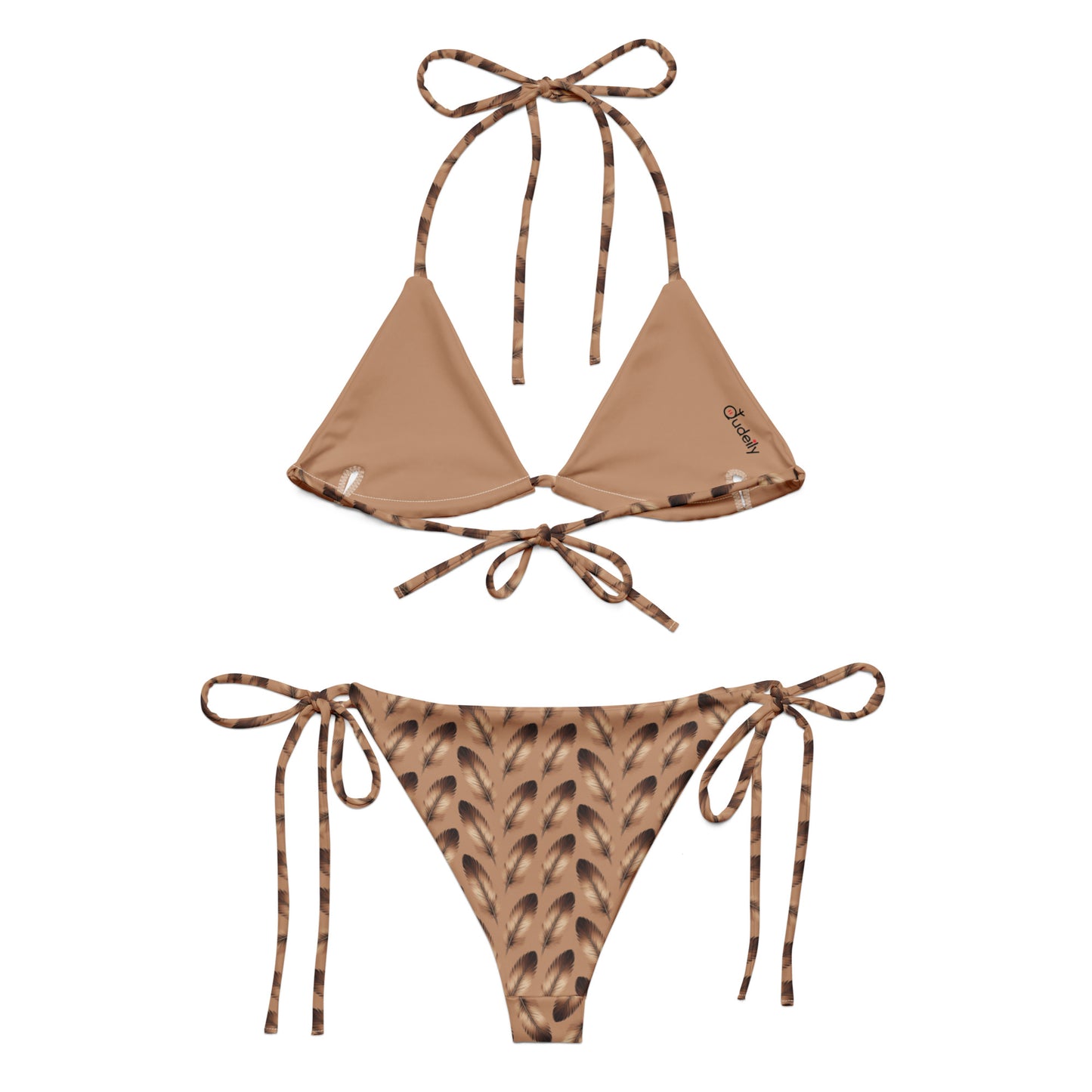 All-Over Print Recycled String Bikini – Eco-Friendly Swimwear - Dudeily