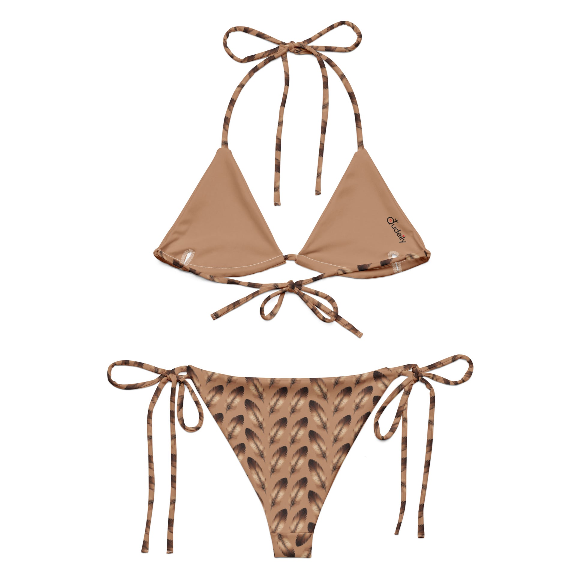 All-Over Print Recycled String Bikini – Eco-Friendly Swimwear - Dudeily