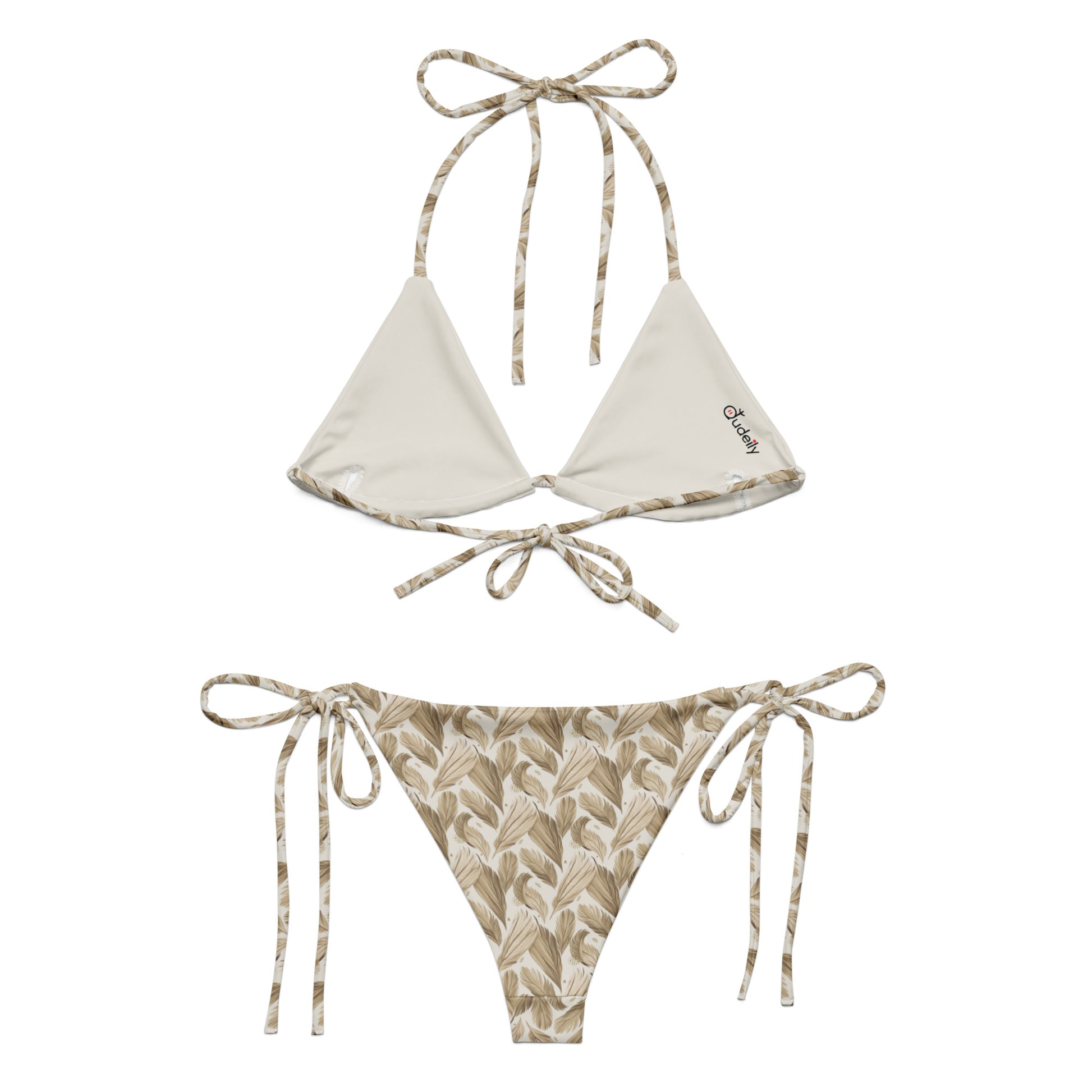 All-Over Print Recycled String Bikini – Eco-Friendly Swimwear - Dudeily