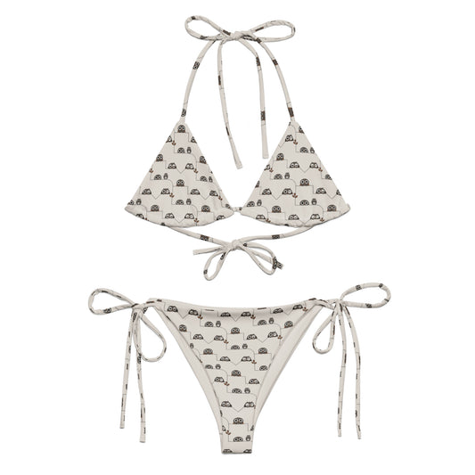 All-over print recycled string bikini - Dudeily