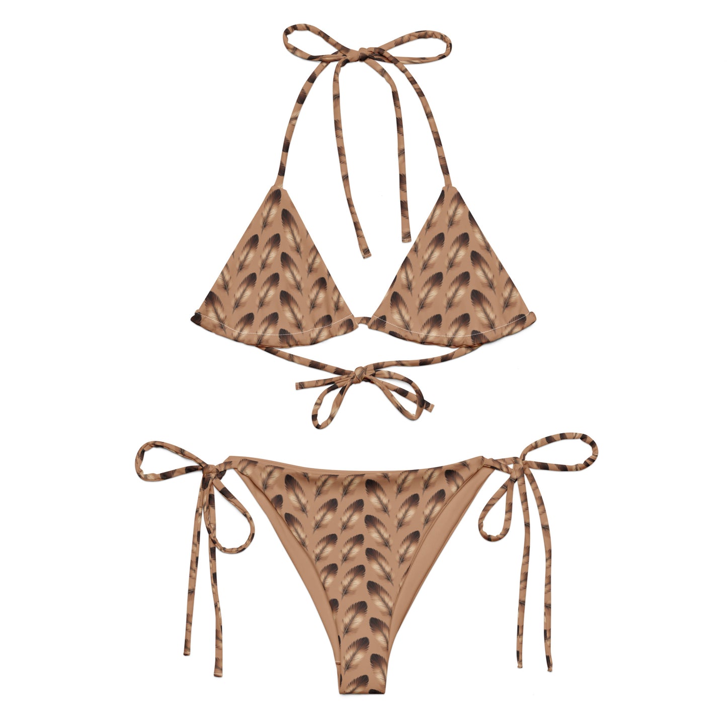 All-Over Print Recycled String Bikini – Eco-Friendly Swimwear - Dudeily