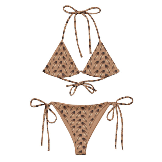 All-Over Print Recycled String Bikini – Eco-Friendly Swimwear - Dudeily