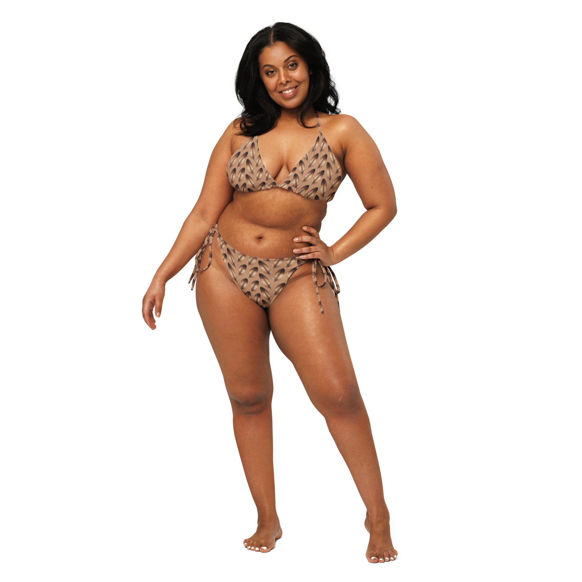 All-Over Print Recycled String Bikini – Eco-Friendly Swimwear - Dudeily