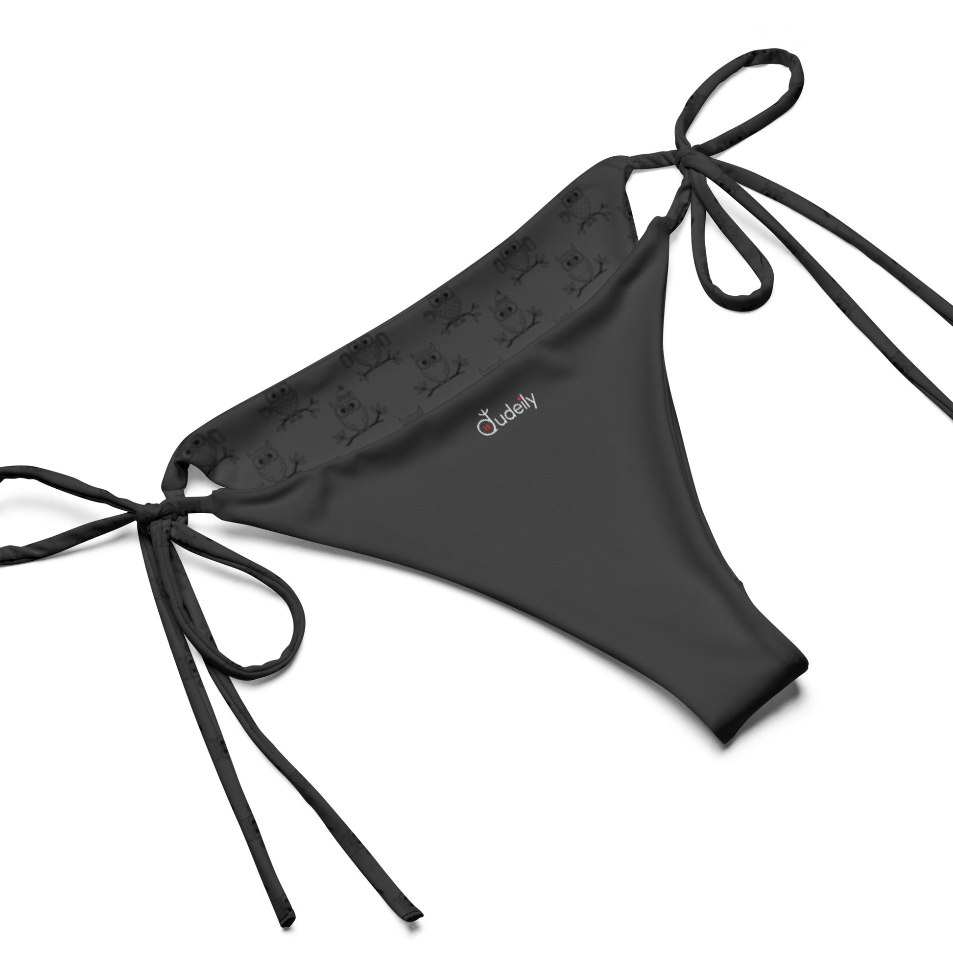 All-Over Print Recycled String Bikini – Eco-Friendly Owl-Inspired Swimwear - Dudeily
