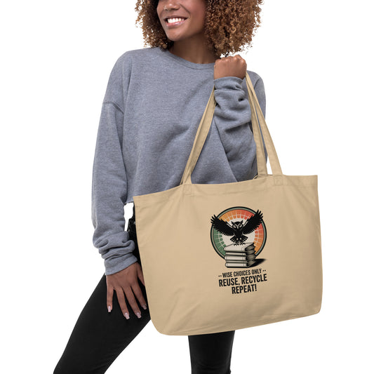 Large Organic Tote Bag | Sustainable & Spacious - Dudeily