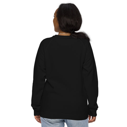 Unisex Organic Raglan Sweatshirt | Owl-Themed Sustainable & Stylish - Dudeily