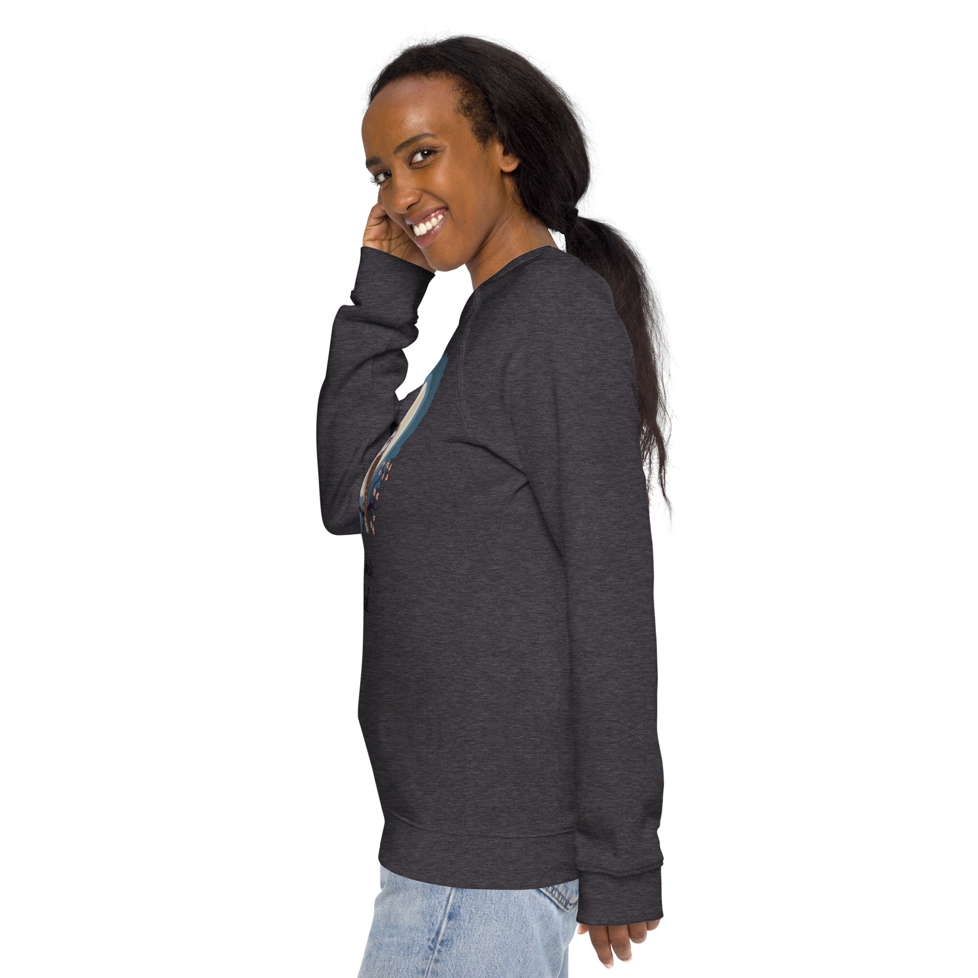 Owl-Themed Unisex Organic Raglan Sweatshirt | Sustainable Comfort - Dudeily