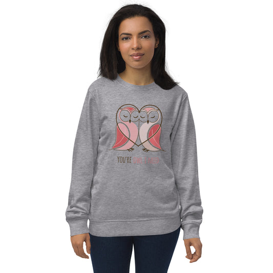 Owl-Themed Unisex Organic Sweatshirt | Eco-Friendly & Stylish Comfort - Dudeily
