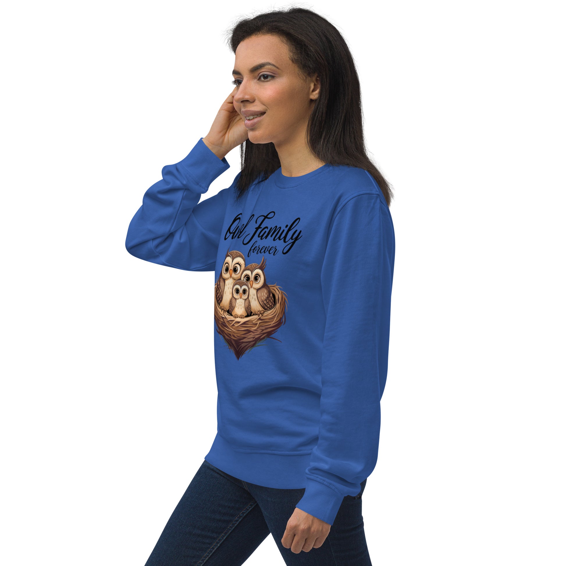 Owl-Themed Unisex Organic Sweatshirt | Eco-Friendly & Stylish - Dudeily