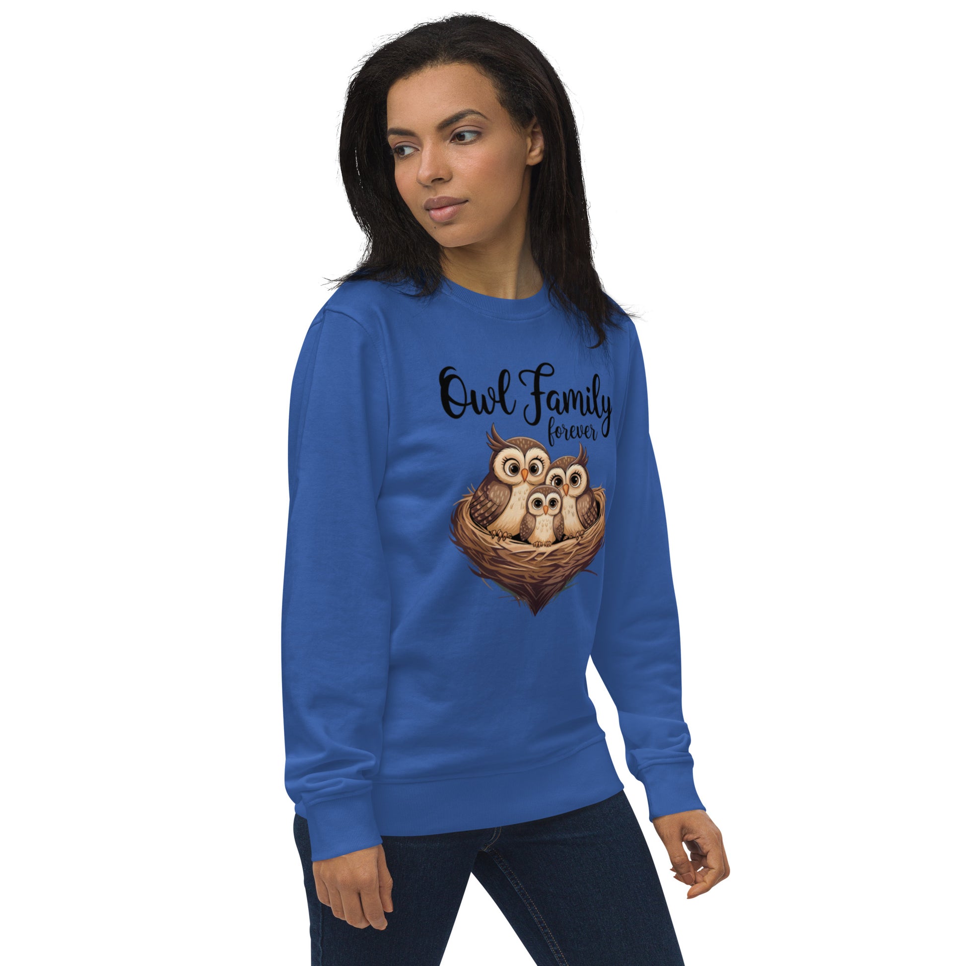 Owl-Themed Unisex Organic Sweatshirt | Eco-Friendly & Stylish - Dudeily